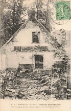 62 MAROEUIL MAISON APRES UN BOMBARDEMENT