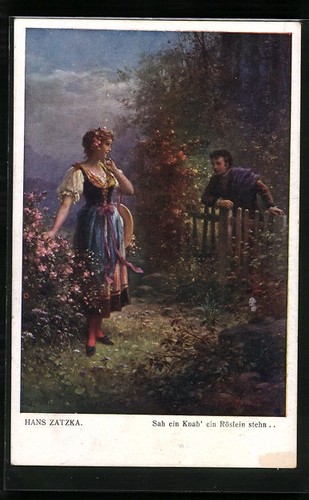 Carte postale artiste hans - carte, d'artiste