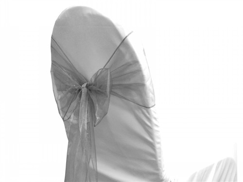 Chair bow organza sashes - chair,