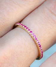 Bague rubis remplie d'or 14