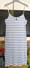 Chemise de nuit femme Taille 36, marque Etam Lingerie, blanc rayé bleu, coton