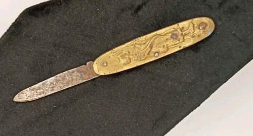 Couteau pliant laiton - pliant, à
