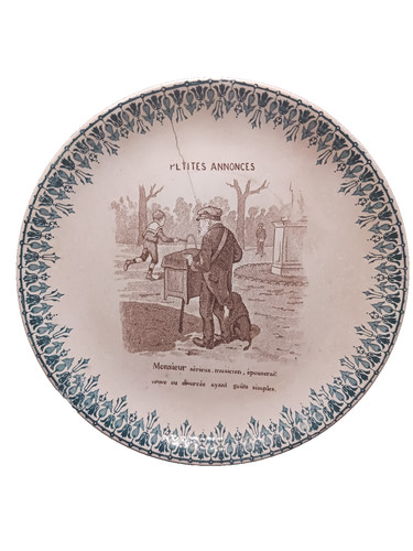 Vintage assiette parlante