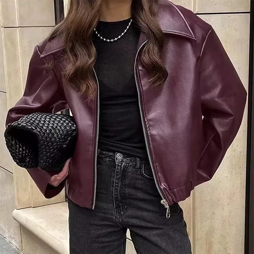 Blouson bomber cuir - bomber, en