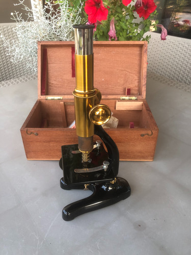Microscope ancien laiton - ancien, et