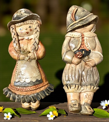 Couple figurines pâte - en,