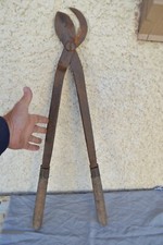Outil ancien grande cisaille sécateur vigne (74cm) 