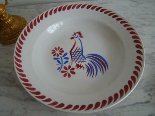 Assiette coq patriotique - assiette,