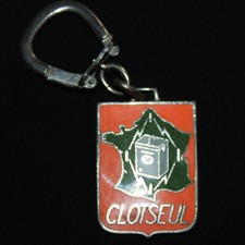 Porte clés publicitaire en métal Clotseul Paris Clôture électrique vintage