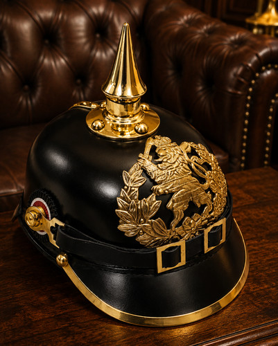 Casque cuir militaria - casque,