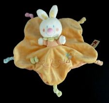 * DOUDOU PLAT NICOTOY KIABI LAPIN ORANGE BLEU JAUNE ABEILLE  EXC. ETAT *
