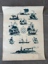 AFFICHE MARINE heliogravure M. lescuyer / roger chapelet