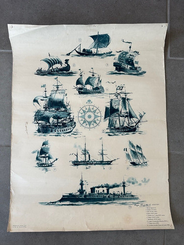 Affiche marine heliogravure - affiche,