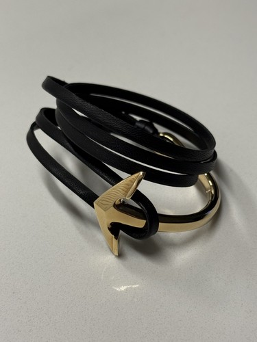 Miansai black leather wrap - black,