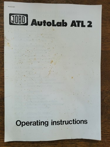 Jobo operating instructions - ,