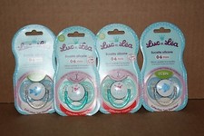 LUC ET LEA  Lot de 4 sucettes bébé Silicone naissance à 6 mois  (12)