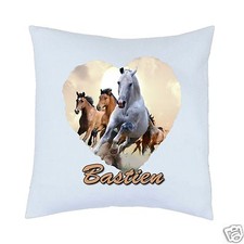 coussin carré cheval chevaux