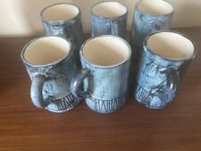 Ensemble de 6 Mugs Jacques Pouchain pour Atelier Dieulefit 1950