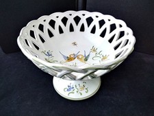 Coupe sur pied ajourée Faïence de Moustiers