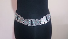 Armenian Turquoise Armor Chain Link Belt, Ethnic Belt, Belly Dancer Belt