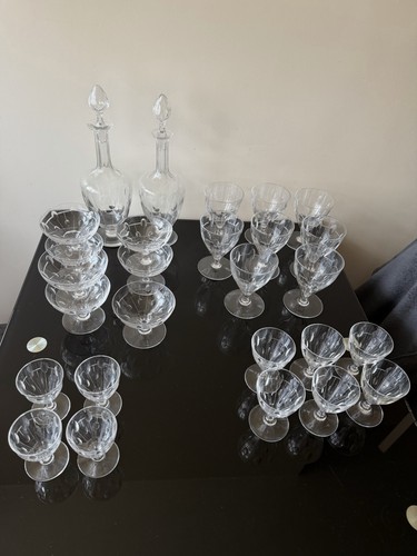 Servie verres cristal - de, en