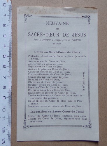 Feuillet neuvaine du sacré - feuillet,