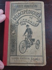 CARTE ROUTIERE VELOCIPEDIQUE DE FRANCE VERS 1898 LANNEE EDITEUR PARIS RARE BE