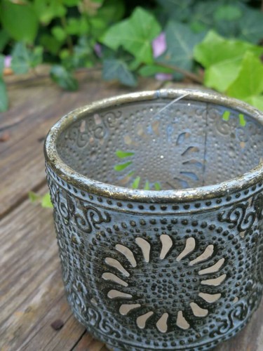 Porte bougie shabby chic - porte-bougie,
