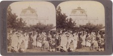 Algérie Alger Marché arabe Photo Stereo Stereoview Papier Citrate Vintage 
