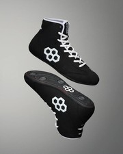 RUDIS INTERNATIONAL Noir/Blanc Chaussures de lutte Boxe MMA Wrestling Shoes