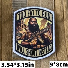 Patch Militaire  Too Fat To