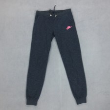 Jogging Vintage 90s Made in USA Nike Logo Brodé Femme L Bleu Chiné Sportswear