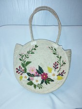 Sac Rond Raphia Crochet Faits