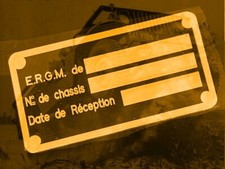 PLAQUE PLAQUETTE LABEL LAITON