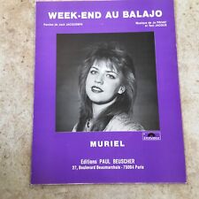 Partition 1983 MURIEL « Week-end Au Balajo « Vintage Éditions PAUL BEUSCHER