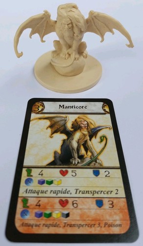 Figurine manticore blanc - figurine,