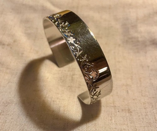 Bracelet manchette argent - bracelet, en