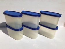 ❤️ TUPPERWARE 6 boites verseuses  hermétiques 1.1 litre  bleu