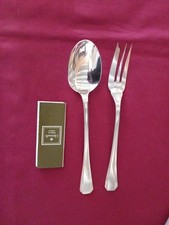 2 couverts à servir les legumes et viande métal argenté christofle modèle boréal