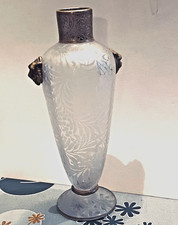 VASE CONIQUE DE THÉODORE  LEGRAS DÉCOR MIMOSA