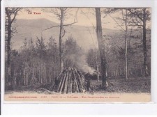 TARN: bois,forêt de la grésigne une charbonnière en fonction - très bon