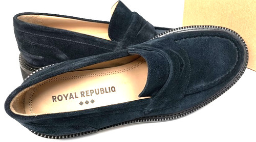 Mocassins daim bleu profond - bleu,