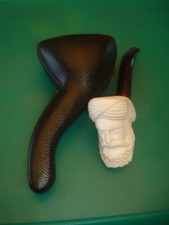 Pipe sultan écume de mer ancienne étui  300dc22