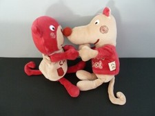 G2/2. DOUDOU DU PAREIL AU MEME DPAM CHIEN ET CHAT ROUGE BEIGE GRELOT EXC. ETAT