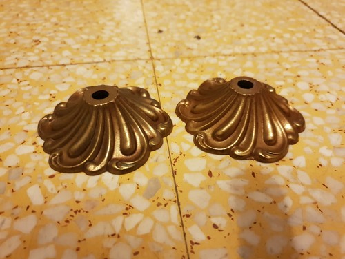 Bobèche rosace bronze ou - rosace,