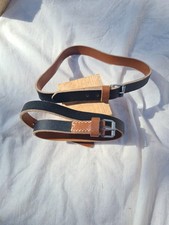 Paire De sangle de paquetage EN  CUIR Allemande WW2 en reproduction  , longueur