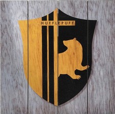 Harry Potter - Panneau en bois Hufflepuff (25 x 25 cm) - Spoontiques
