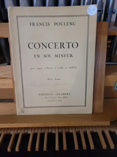 Poulenc organ concerto in g - *,