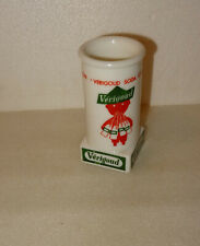 ANCIEN PORTE PAILLES PUBLICITAIRE POUR LES SODAS VERIGOUD EN VERRE OPALINISE