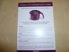 TUPPERWARE NEUVE FICHE  DU